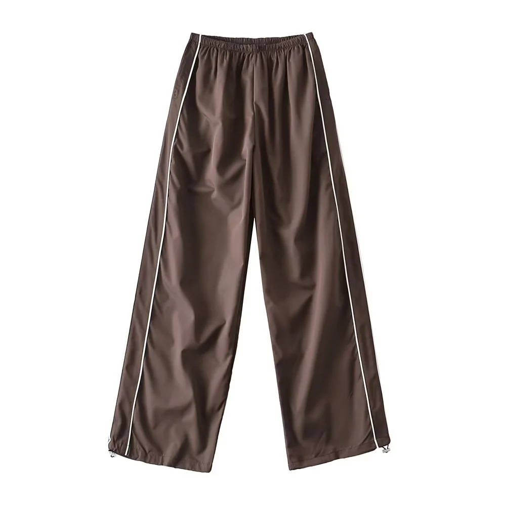 2023 nuevos Pantalones deportivos rectos de secado rápido sensible al aire de las mujeres de Europa y América caliente delgada casual cintura alta pantalones de pierna ancha image 10