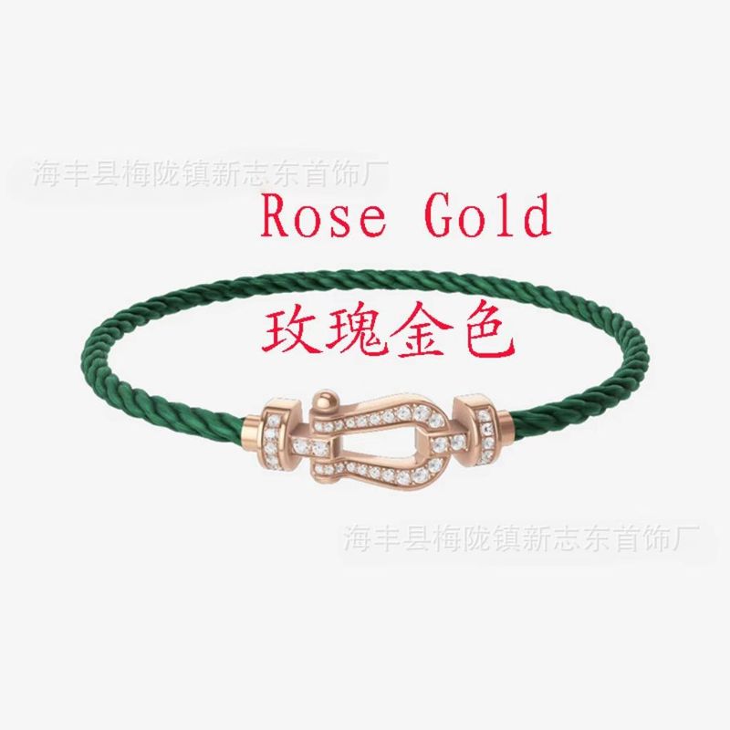 中号马蹄扣费雷德红绳手链情侣款男女本命年转运精工钢丝DIY手绳|undefined