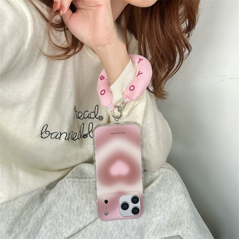 简约渐变爱心晕染适用iPhone17苹果16ProMax/15/14手机壳新款少女|undefined
