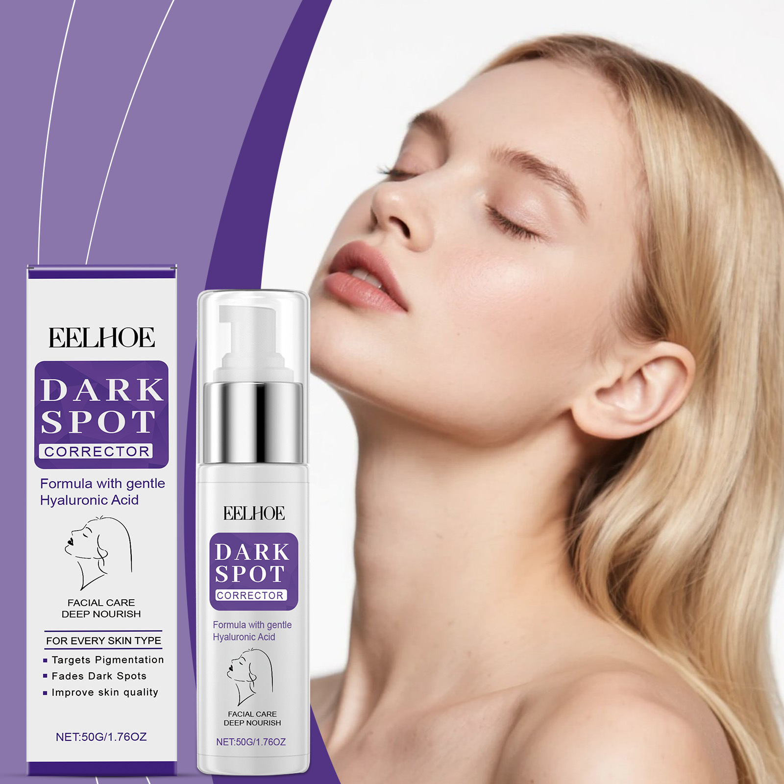 Eelhoe Skin Care Cream Daily Moisturizing, Balancing Water and Oil, Fine Pores, Delicate Skin Texture, Nourishing, Rejuvenating and Brightening