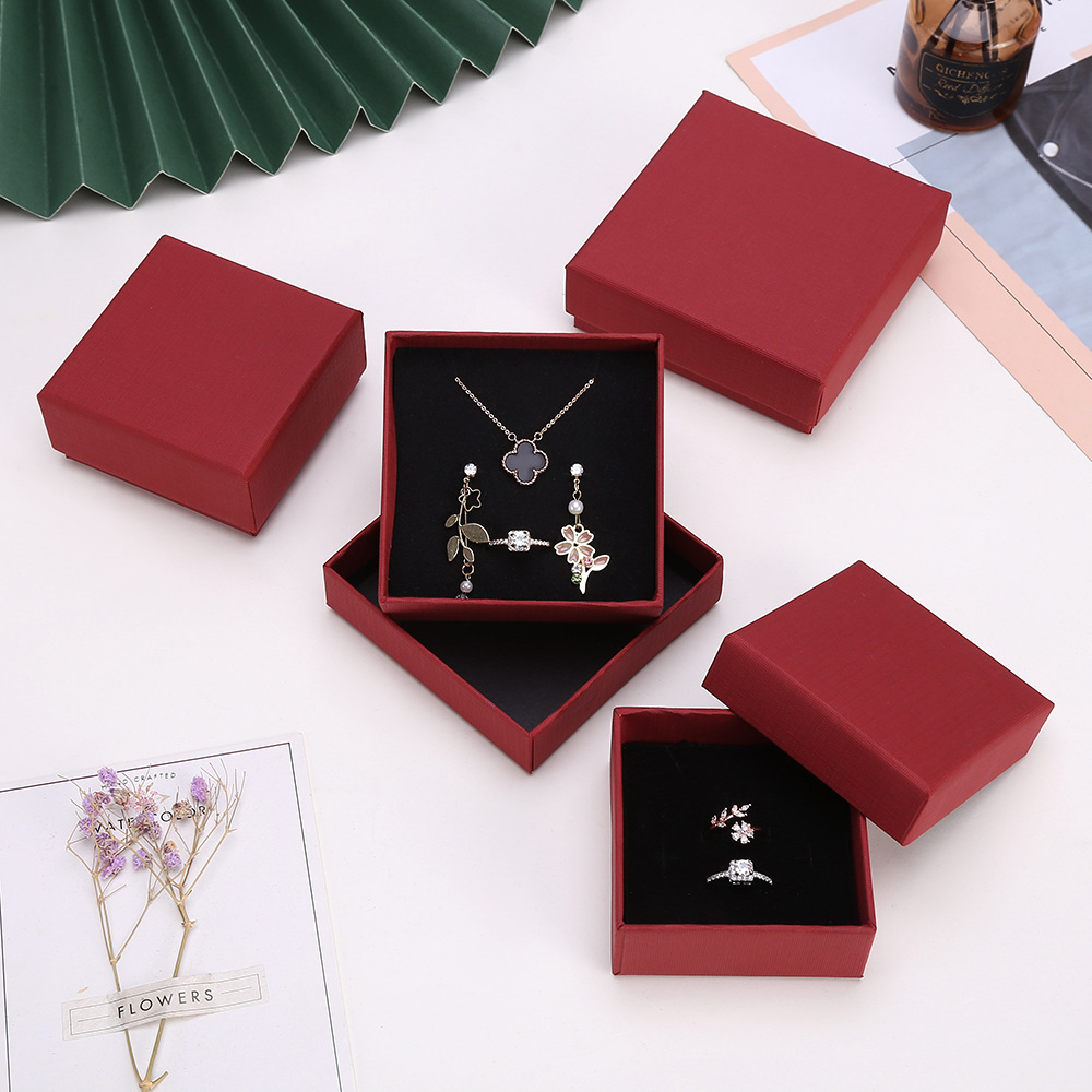 56g Weight Jewelry Boxes Classification 1 Piece Quantity Festival Occasion Fashion Geometric Solid Color Paper Jewelry Boxes 1 Piece