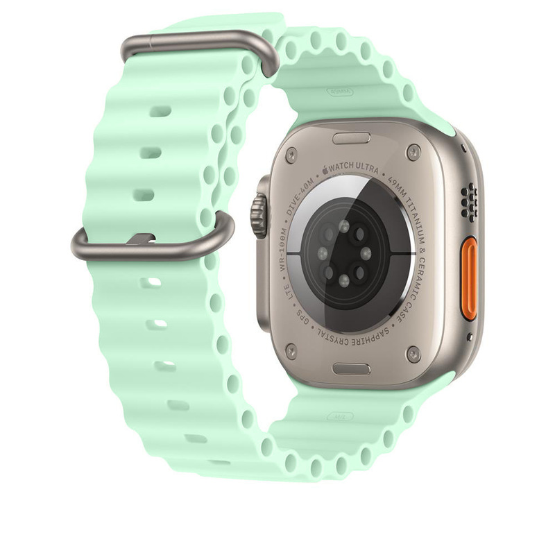 Apple Watch 891世代iwatch時計ストラップに適したダブルバックルウルトラオーシャンモノクロシリコンストラップ|undefined
