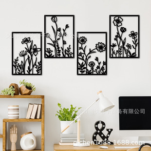 Creative Wall Art Black Minimalism Living Room Decoration Modern Art Wall Hanging Geometric Modern Background Decoration