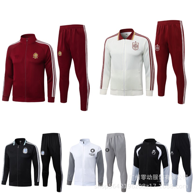 26-27 Spain Argentina Brazil Germany Senegal Real Madrid Paris Cruzeiro Long Zipper Jacket 26-27 Spain Argentina Brazil Germany Senegal Real Madrid Paris Cruzeiro Long Zipper Jacket