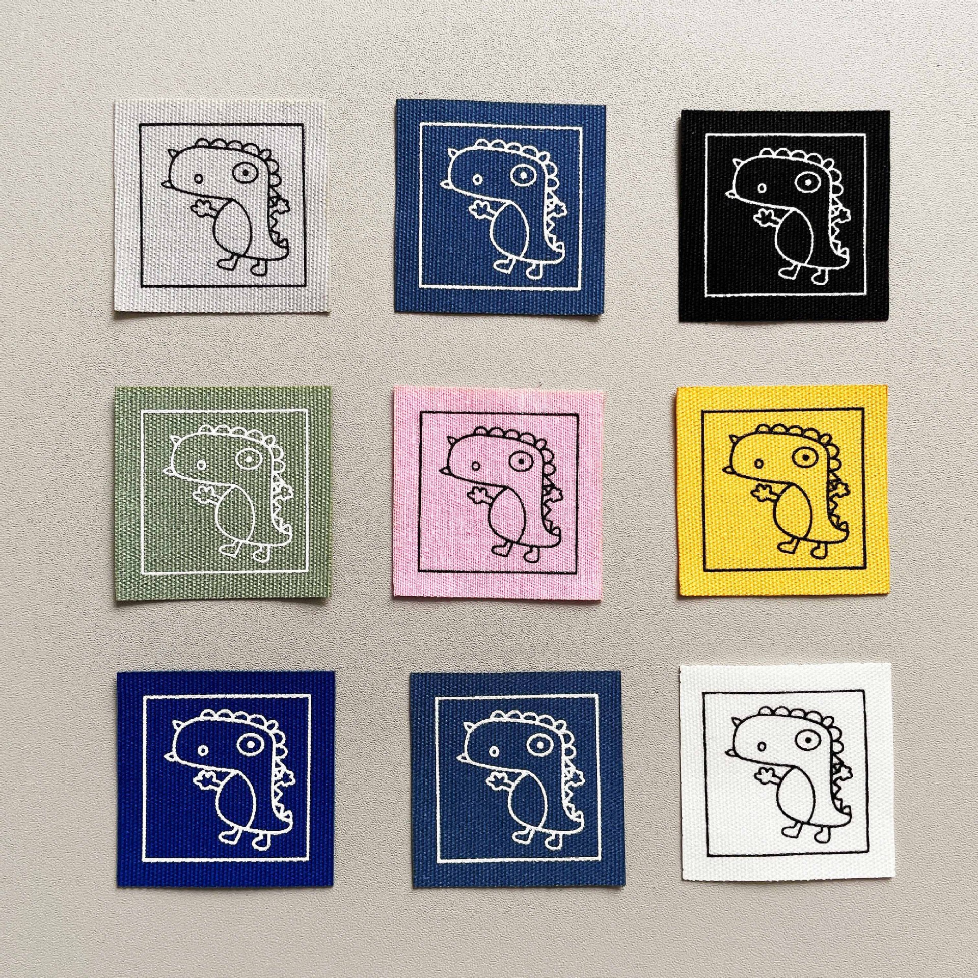 New Style Dinosaur Screen Printing Labels Clothing Accessories Hat Bags Socks DIY Handmade Decorative Fabric Stickers Patches