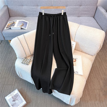 300斤胖mm加肥加大码女装秋季新品时尚宽松显瘦松紧高腰围阔腿裤