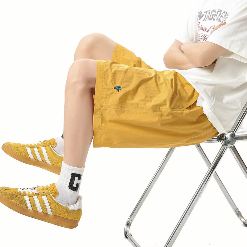 Dopamine Embroidered Shorts Men's Summer 2025 New Thin Casual Sports Beach Pants Loose Straight Five-Point Pants