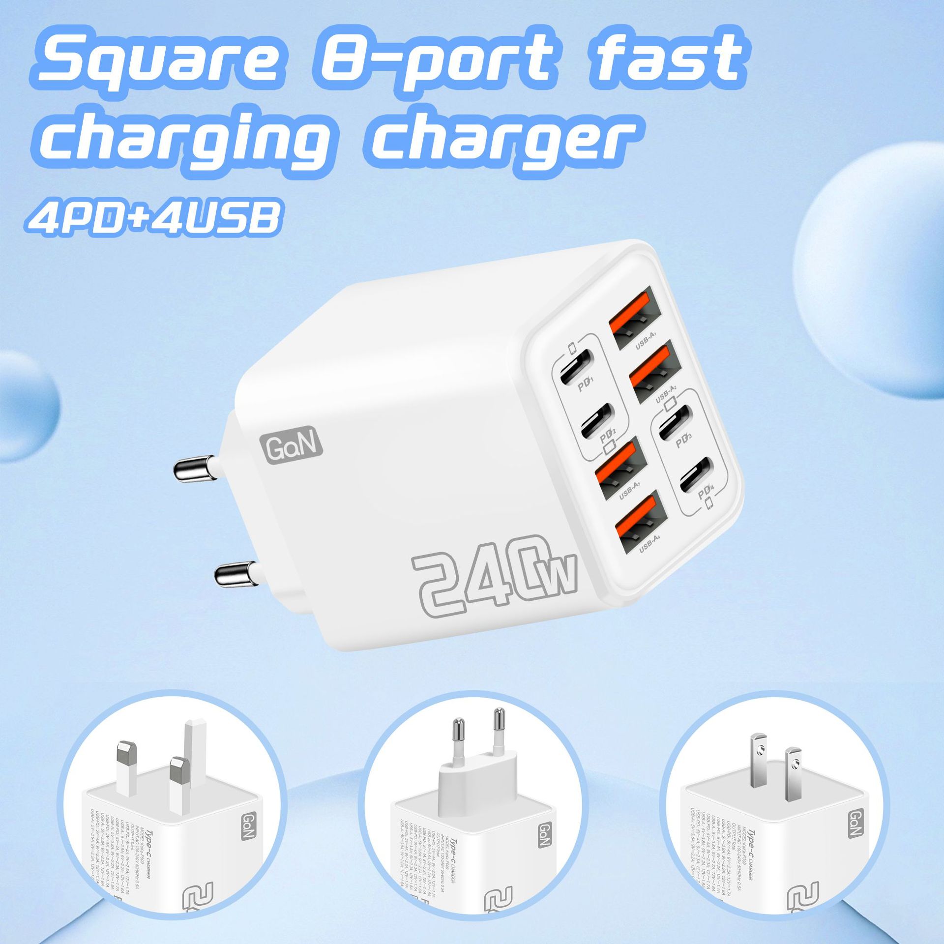 Multi-port Usb Wall Charger With Fast Charging Pd Technology_voghion.com