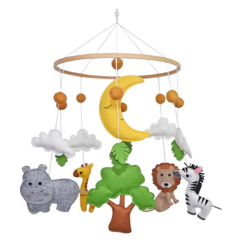 Suministro de cuna campanas de viento de fieltro adornos colgantes de fieltro animal colgando adornos decoración de vivero adornos colgantes