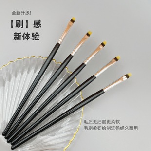 Cross-border nail tool nail brush serrated wooden rod pen Black Rod brush gradient pen Japanese blooming brush
