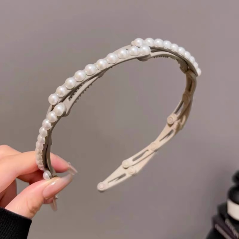 Japonés y coreano nueva diadema retráctil portátil plegable horquilla viaje fácil de llevar diadema antideslizante dentada