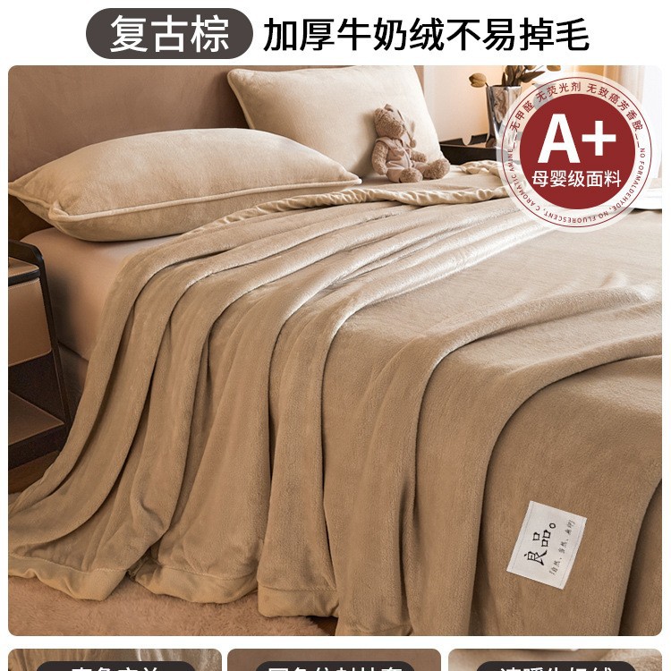 Añadir seda de conejo espesa sábanas de peluche de invierno de lana de coral dormitorio una sola manta de peluche nueva