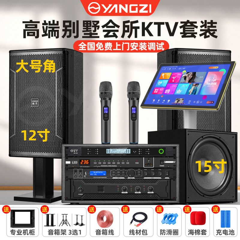 Yangzi ファミリー ktv オーディオ ホーム セット カラ デラックス OK カラオケ マシン プロフェッショナル スピーカー コンプリート セット バー コマーシャル|undefined