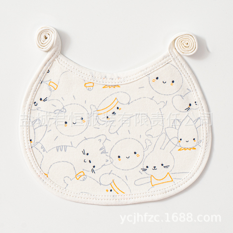 Bebé con cordones a prueba de agua babero recién nacido suministros bebé con cordones bebé babero de algodón
