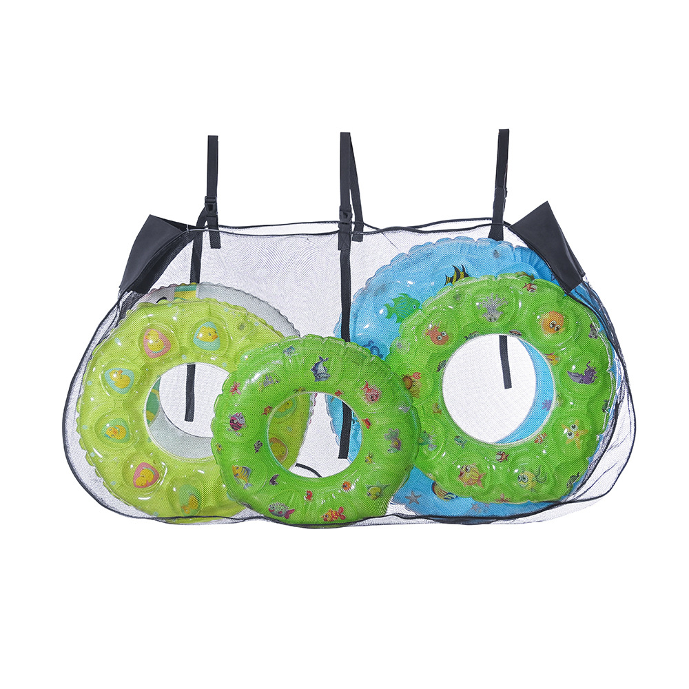 游泳池护栏网挂袋  户外游泳圈/球大容量栅栏网袋 号收纳网袋