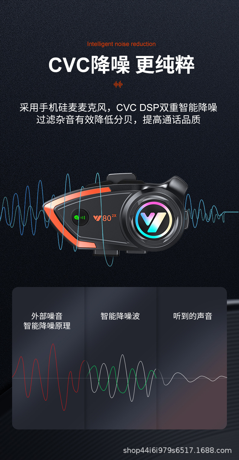 Motorcycle helmet Bluetooth headset for delivery riders, long battery life, waterproof intercom, full-face motorcycle helmet with built-in headset