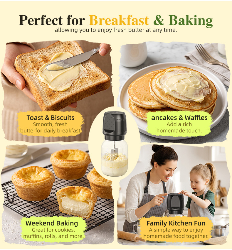 1.5L Butter Mixer Amazon Best Seller Electric Mixer Kitchen Breakfast Large Capacity Butter Mixer