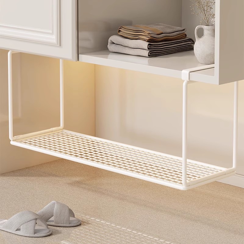 Basin Storage Rack under the Bathroom Cabinet Hanging Basin Storage Rack Washstand Bottom Punch-Free Washbasin Telescopic Shelf