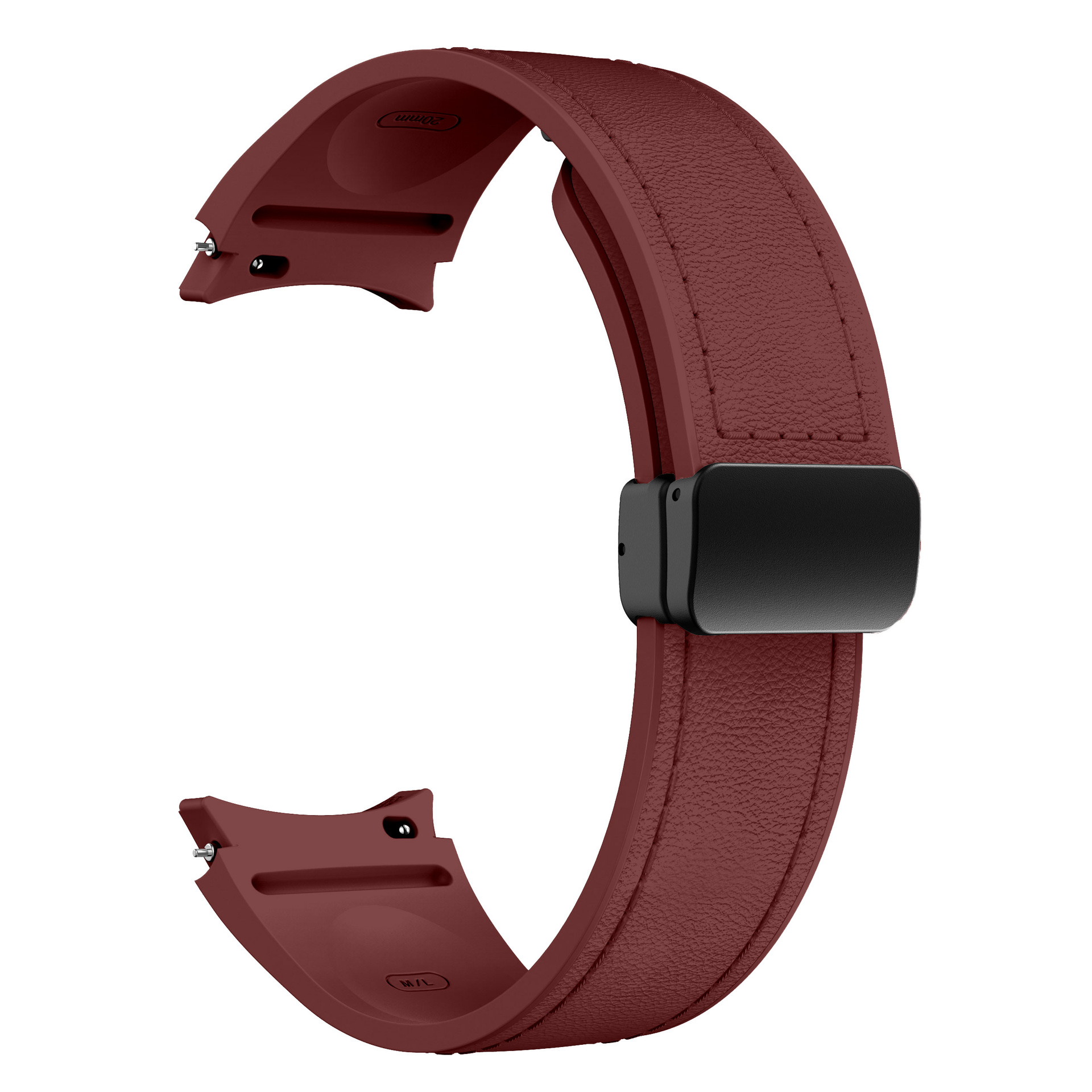 Aplicable a Samsung Galaxy Watch watch6/5/4 cuero de silicona hebilla magnética 20mm Correa inteligente