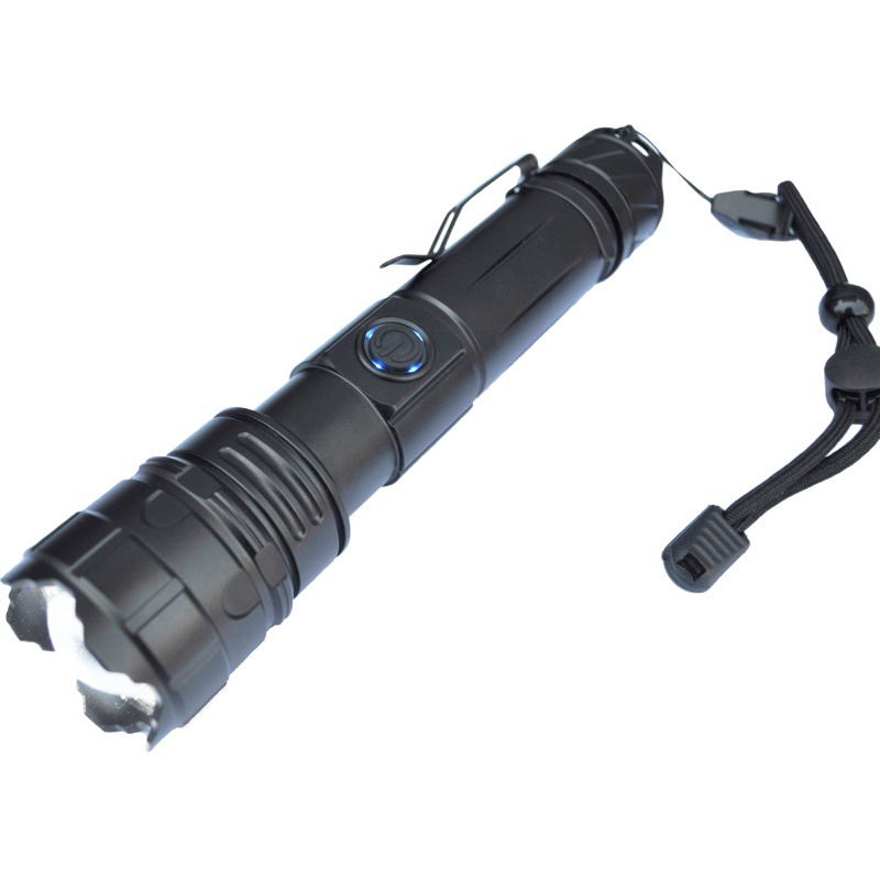 Linterna de luz cálida recargable tipo C súper brillante telescópica foco remoto al por mayor