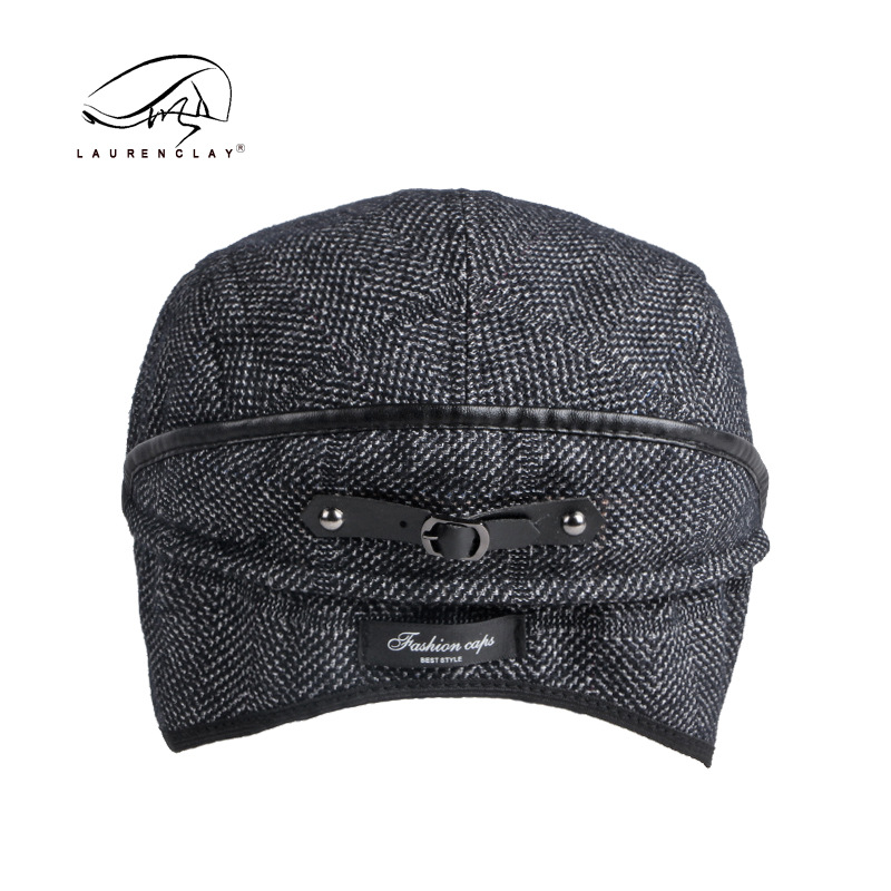 Noreste sombrero hombres Otoño e Invierno moda orejeras tapa para personas de mediana edad y ancianos boina retro británico sombrero delantero