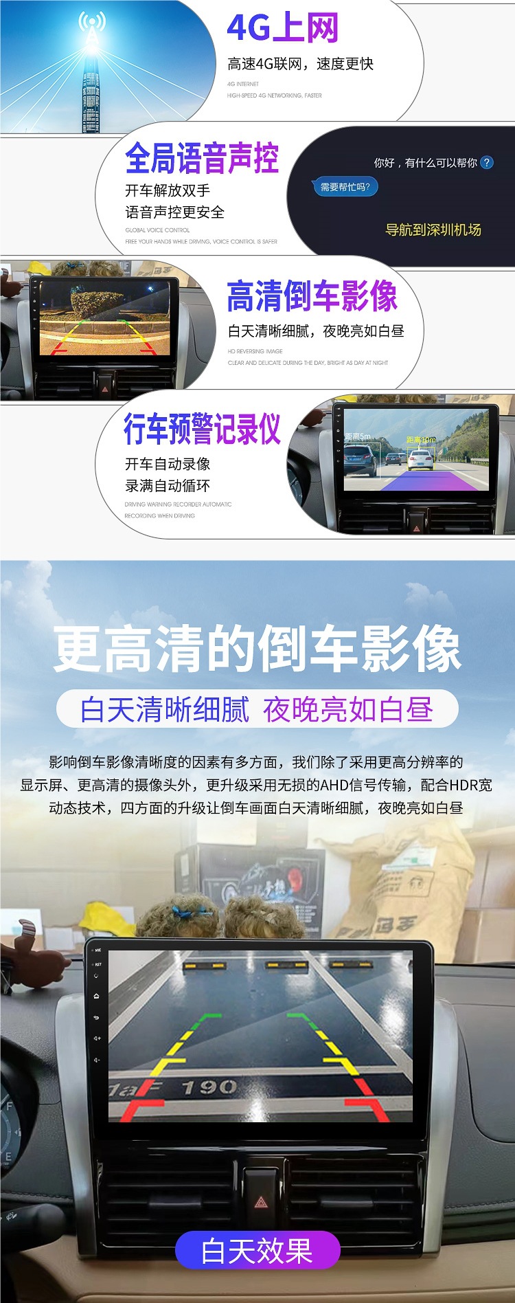 Suitable for Toyota Vios Zhixuan Zhixiang Smart Android Navigation Car Central Control Display Large Screen Reversing All-In-One Machine