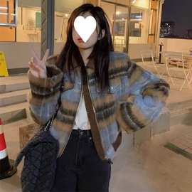 2023新爆款百搭春秋冬毛呢小香风外套女高级设计感小众上衣小个子
