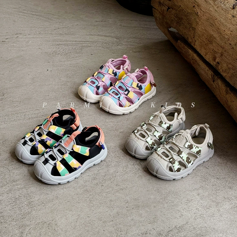 Детские летние сандалии для девочек, новые, мягкая подошва, защита от ударов, пляжная обувь, дропшипинг