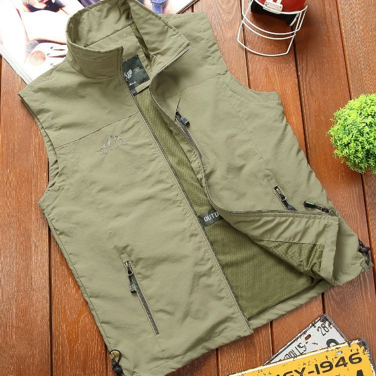 Весенний жилет мужской тонкий жилет на открытом воздухе Рыбалка фотография