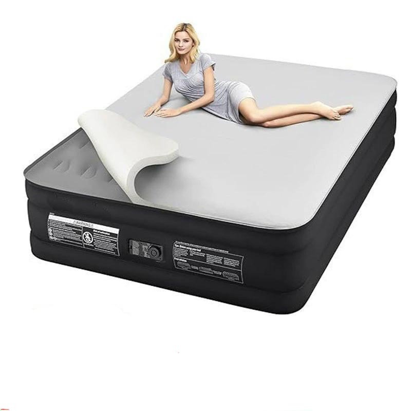 Sponge Inflatable Mattress Outdoor Camping Floor Mat Home Single Fully Automatic Portable Foldableing Bed Thickened Sleeping Mat Inflatable