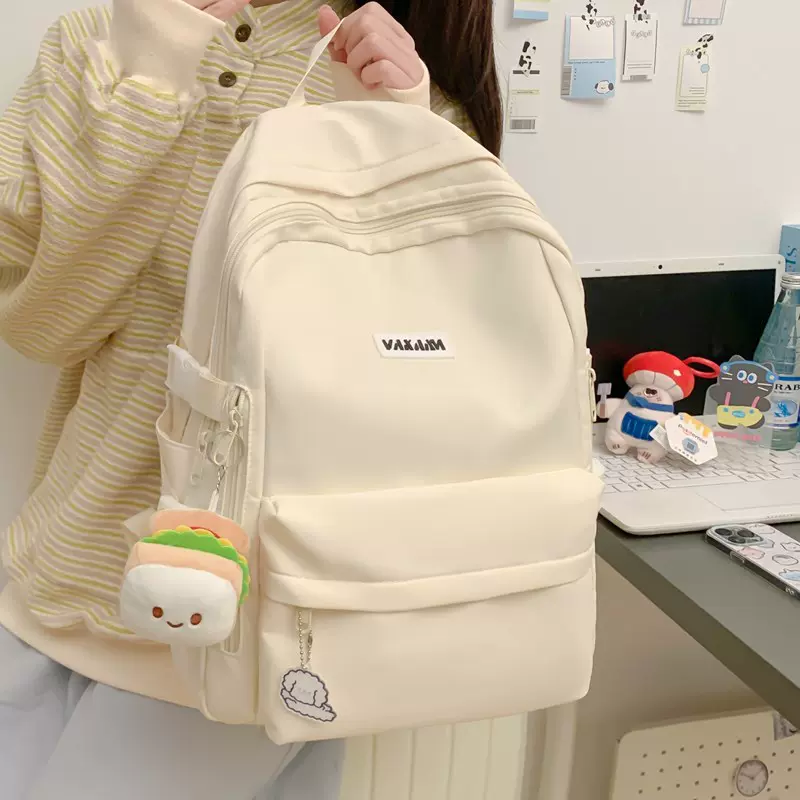 韩版时尚简约休闲男背包大容量潮流初高中大学生女双肩包厂家批发