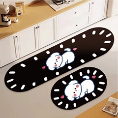 硅藻泥軟墊長條室廚房衛生間門口吸水墊簡約可愛卡通家用防滑地墊