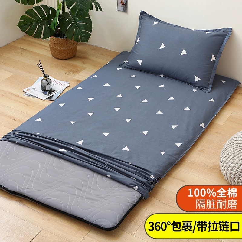 Funda de colchón de algodón 100% funda de edredón dormitorio de estudiantes funda protectora de colchón con todo incluido funda de cojín funda de edredón funda antipolvo