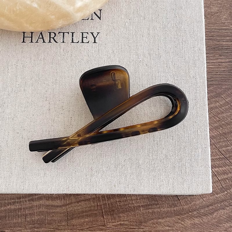 Accesorios para el cabello de pinza de tiburón de acrílico grande de Corea, clip de agarre para el cabello de disco simple, tocado de horquilla de cabeza femenina al por mayor