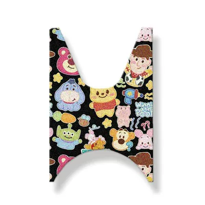 Xindazhou Ns125La Foot Pad Motorcycle Sdh125T-X Pedal Pad Cartoon Wire Ring Foot Pad Accessories (Electric vehicle foot mat) - black-background-cartoon-bear-ns125la