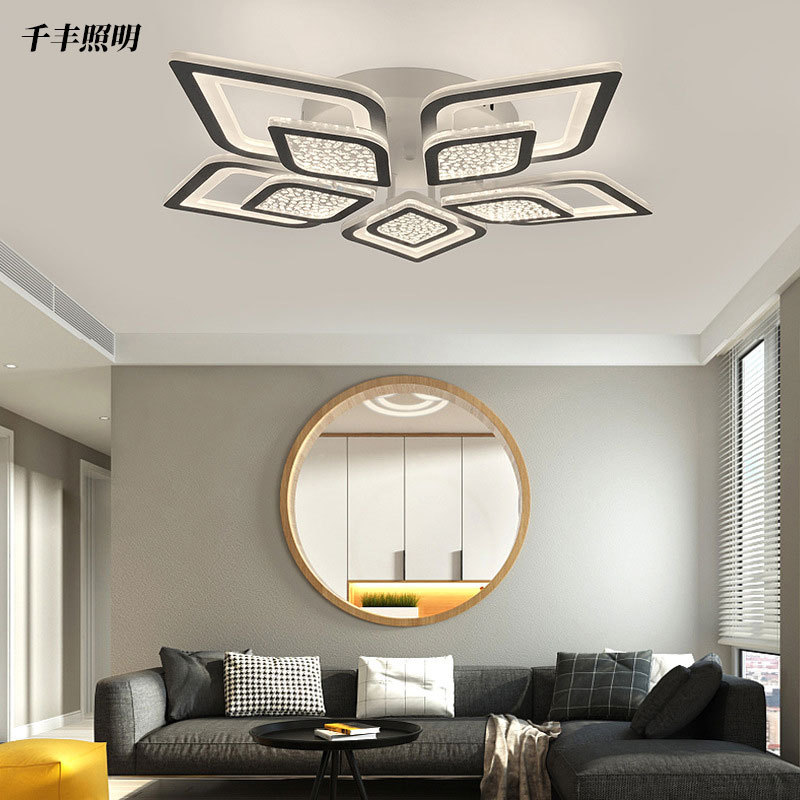 Transfronterizos LED pétalos lámpara de techo sala de estar minimalista arte moderno personalidad dormitorio principal florilámpara de atmósfera