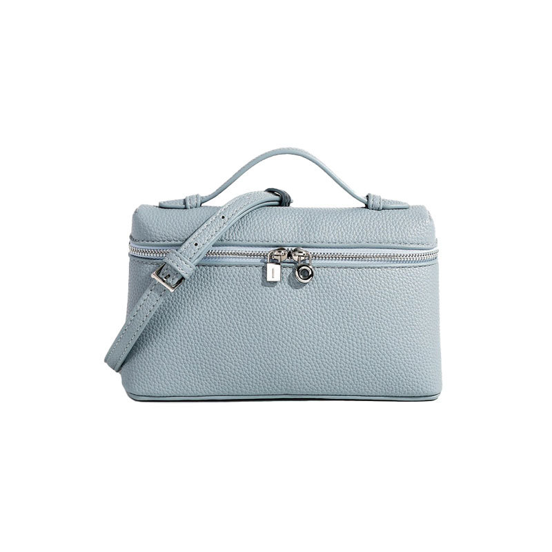 LP19 Lunch Box Bag Genuine Leather Women's Handbag Makeup Bag Small Square Crossbody Bag Luxury Designer Style - Thumbnail 7