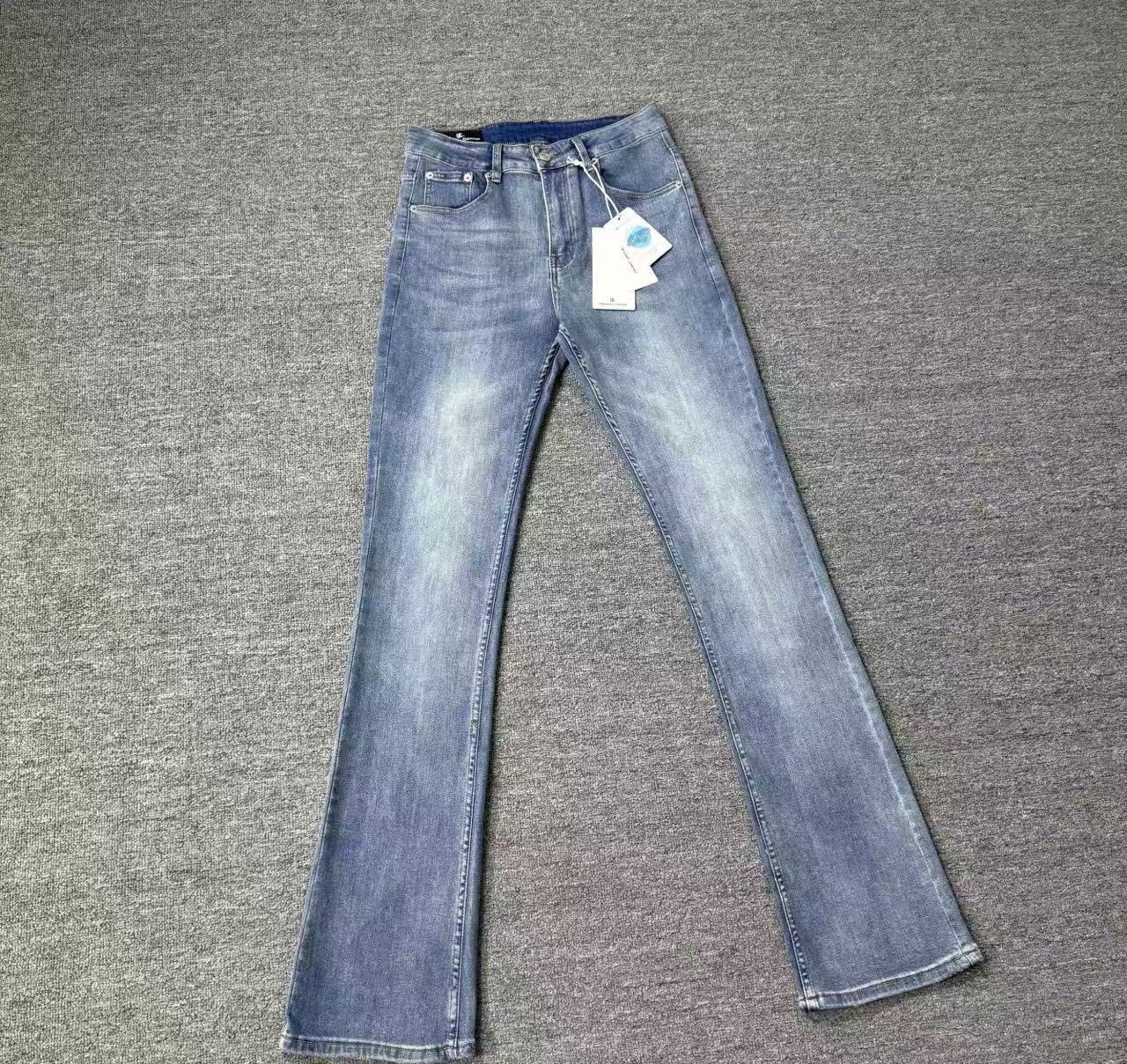 Men's Clothing Retro Washed Cleanfit Jeans DC Style American Slim Fit Slightly Flared High Street Vibe Pants Men's Clothing Denim_mkmklike.com
