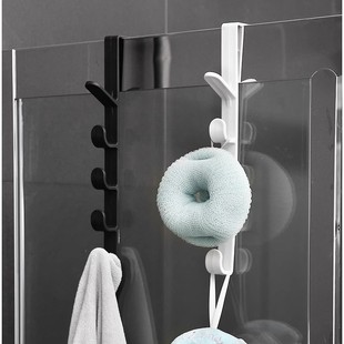 Clothes Hanger Clothes Hook Punch-free Door Rear Hook Powerful Clothes Hood Hanger Toilet Wardrobe Dormitory Mobile Clothes Hook