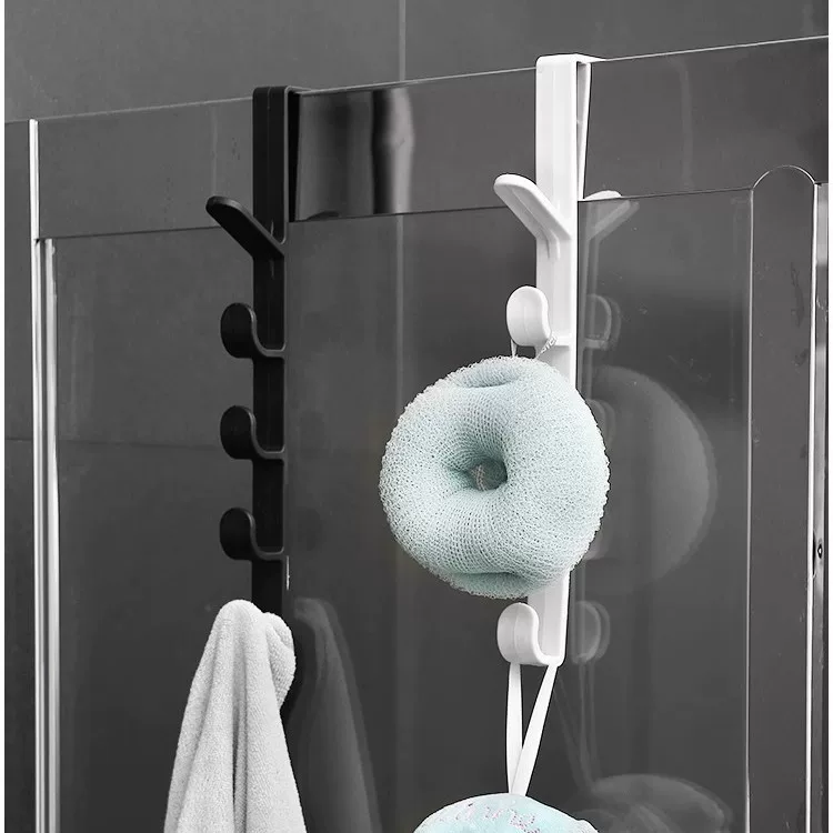 Hanging hook free of hole door hook strong coat hanging rack toilet wardrobe dormitory mobile coat hook