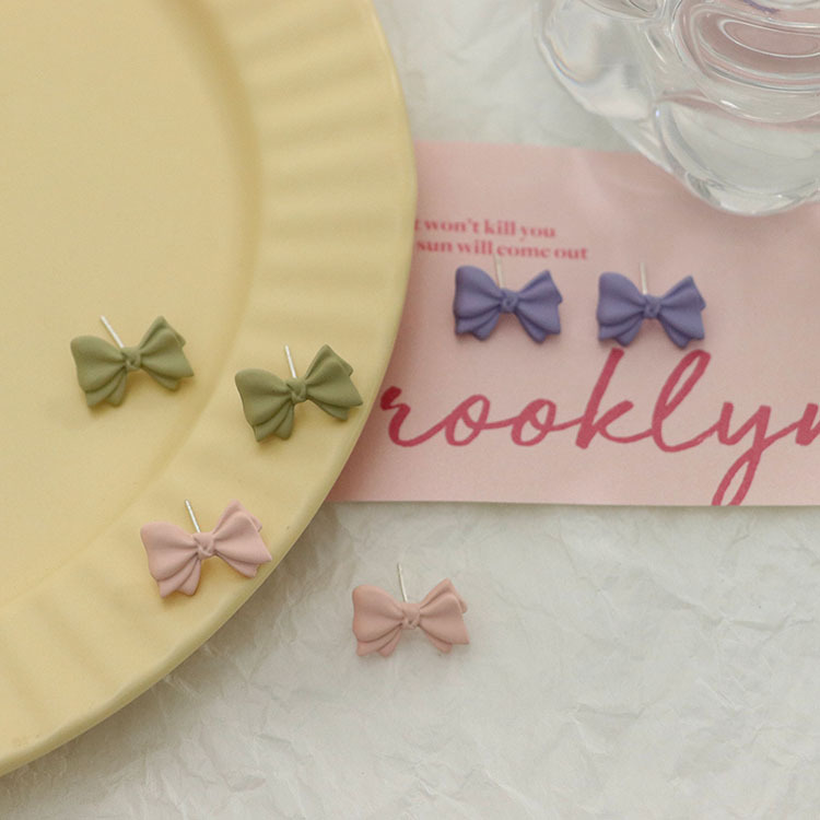 fresh cute earrings with bow