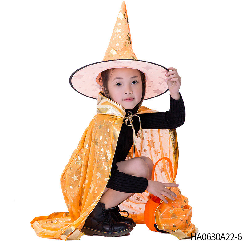 Nuevos productos de Halloween, accesorios de fiesta de disfraces, accesorios, capa de joyería, escoba de bruja, capa de niños de Halloween