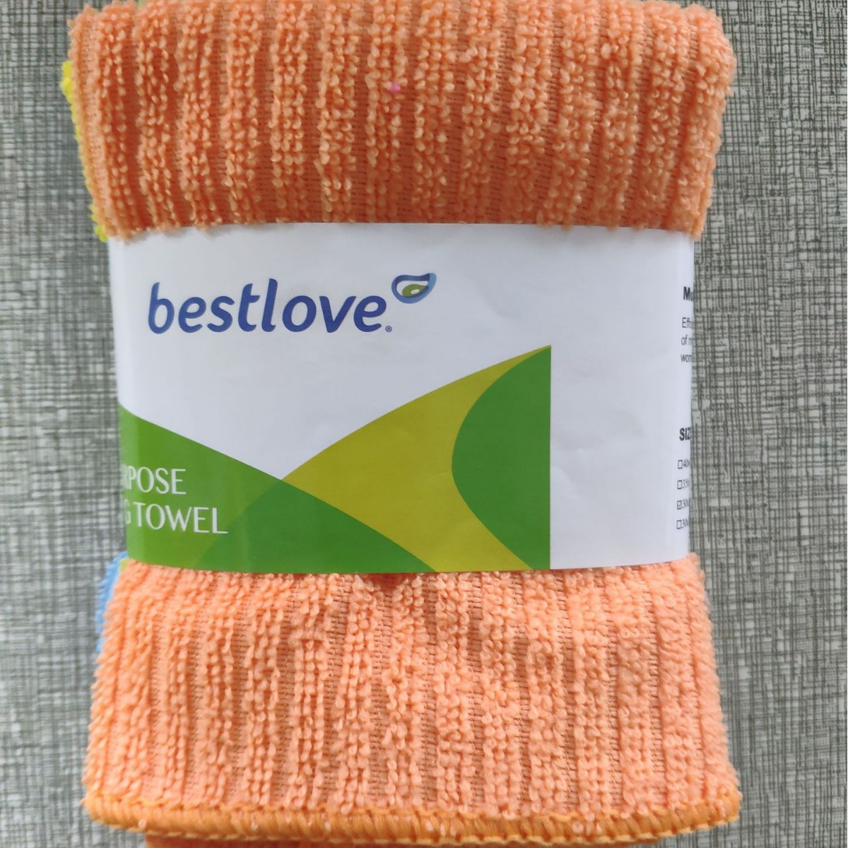 El lugar se puede enviar en nombre de la fábrica para suministrar directamente tiras anchas 5 tiras de tela de fibra de poliéster con sello de cintura, paño de cocina, que absorbe agua y es fácil de limpiar