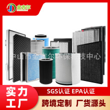 跨境加工定制空气净化器活性炭过滤网加湿器车载空调滤芯配件厂家