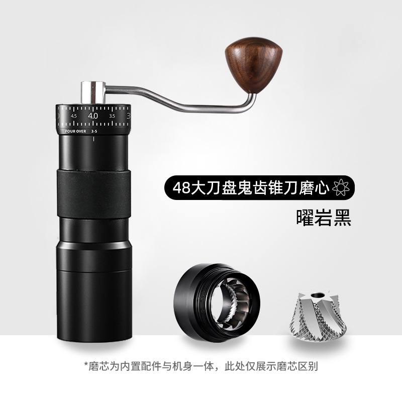 Molinillo de café manual transfronterizo, molinillo de espresso portátil para exteriores, cafetera con núcleo de acero SUS420.