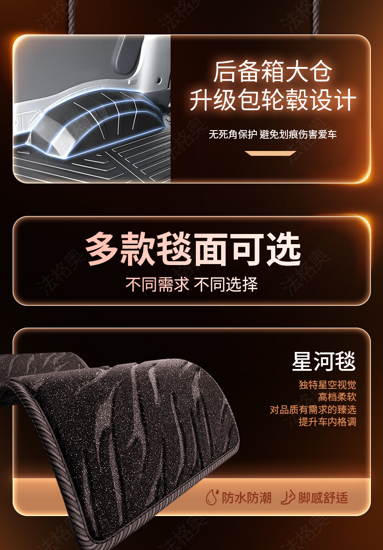 Suitable for Wuling Hongguang EV, fully enclosed, specialized for pure electric five-seater/six-seater TPE car floor mats