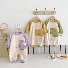 【不退不换】卡通哈衣0-2岁春韩国童装男女刺绣爬服婴儿衣服AL462