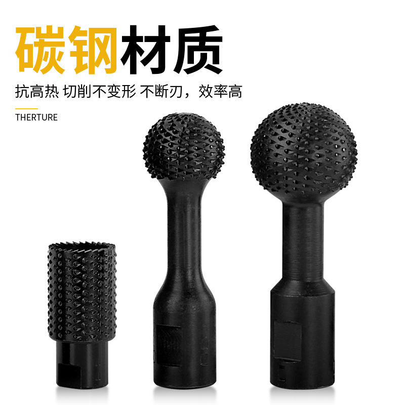New M14 angle grinder grinding head M10 woodworking ball head wolf tooth grinding head wood carving grinding slotted trimming file