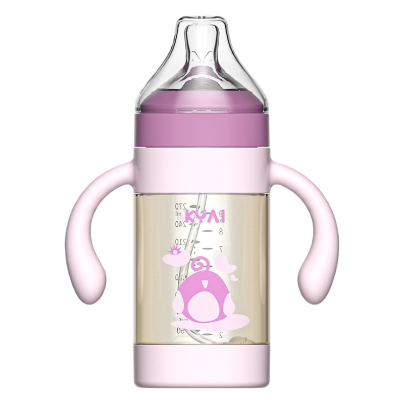 Biberón de plástico, anti-caída, anti-flatulencia, un año y medio, 2 años, 3 años, biberón