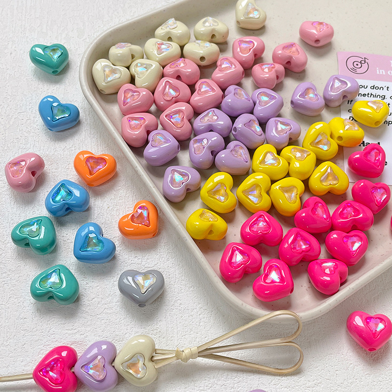 Brand acrylic beads with zircon